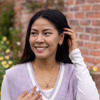 Gold Vermeil Pendant Necklace with Sparkly Amethyst