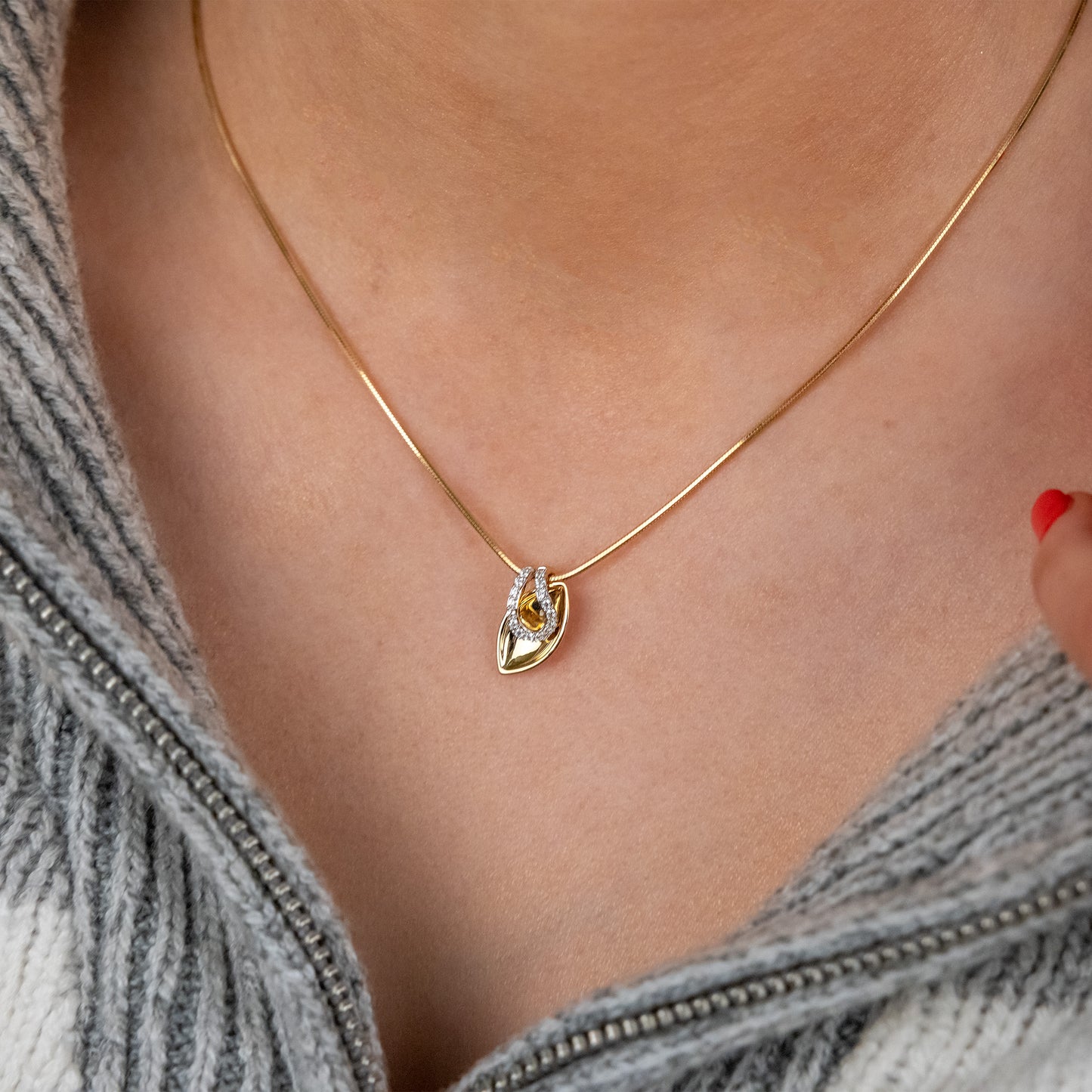 Quilty - Gold Vermeil and Rhodium Plated Silver