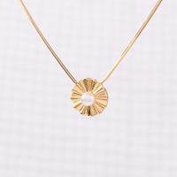 Gold Vermeil Pendant Necklace with Central Freshwater Pearl