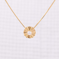 Gold Vermeil Pendant Necklace with Central Freshwater Pearl