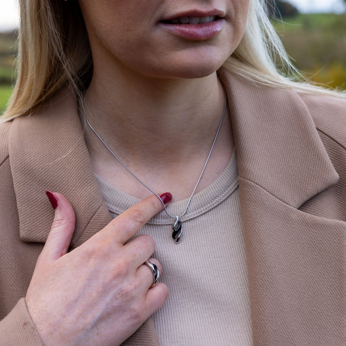 Ferns - Rhodium Plated Silver