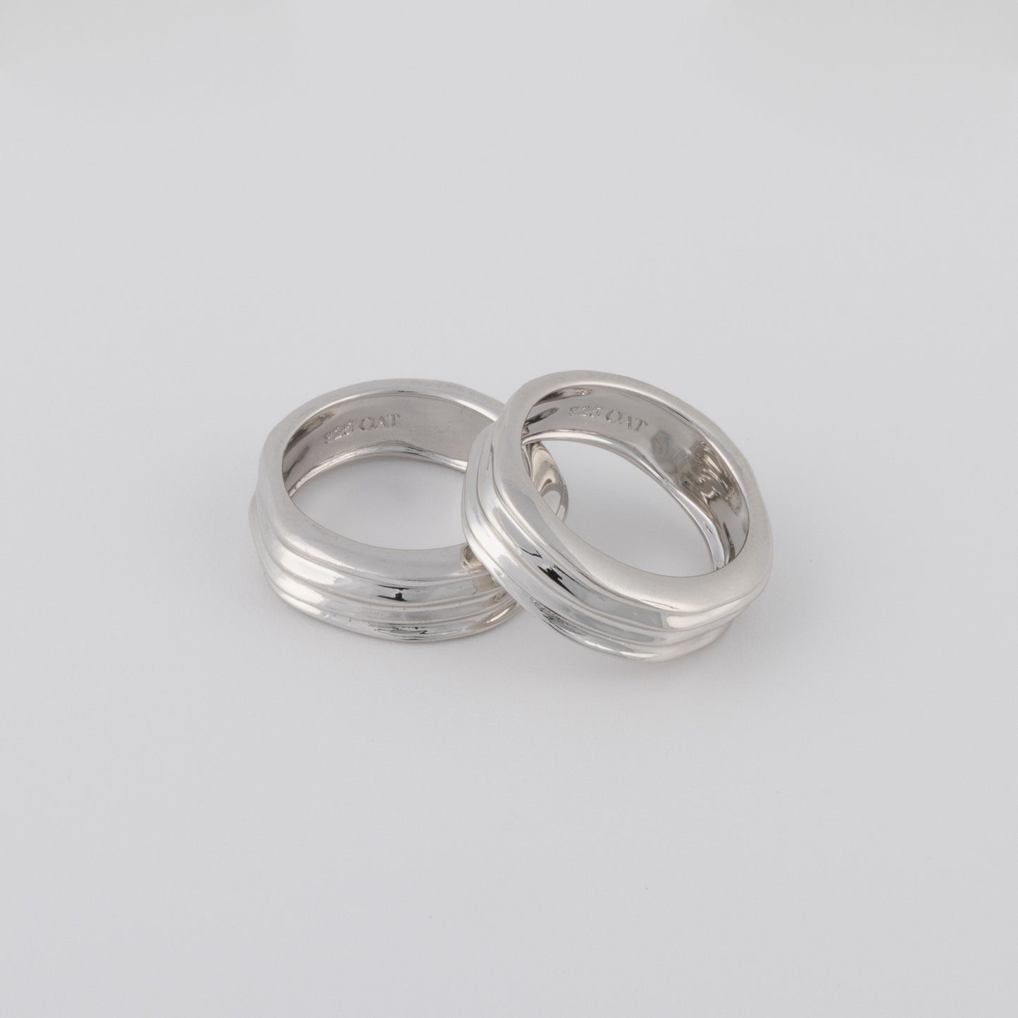 Textured Silver Rhodium Ring