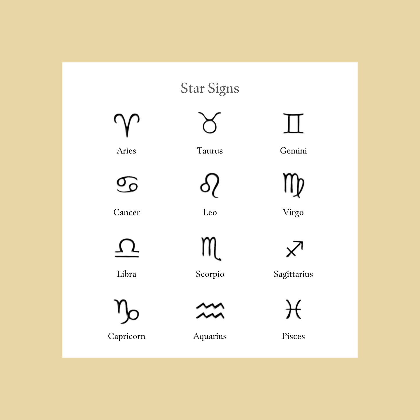 Skerries, Zodiac - 14ct gold-fill