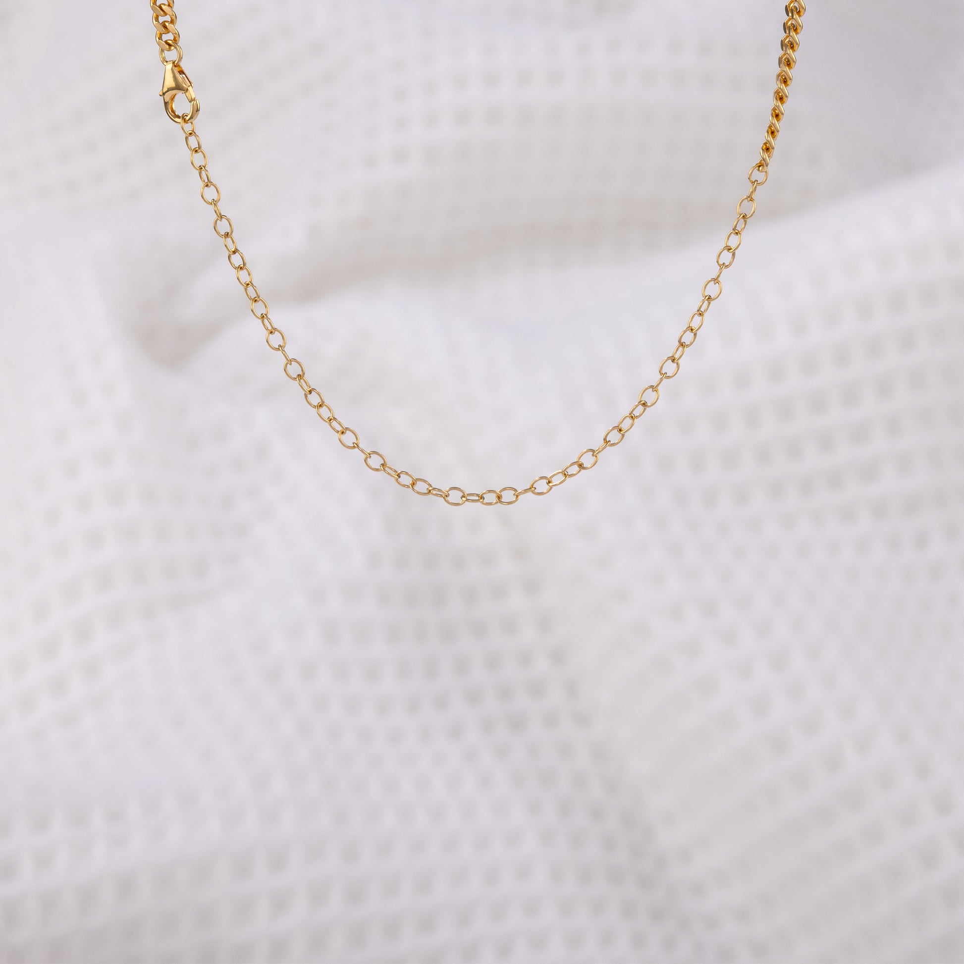 Gold Vermeil Necklace with three Freshwater Pearls