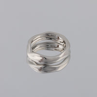 Free Flowing Silver Rhodium Ring