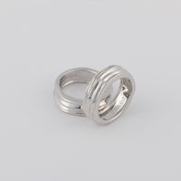 Textured Silver Rhodium Ring