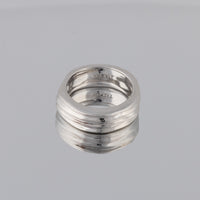 Textured Silver Rhodium Ring